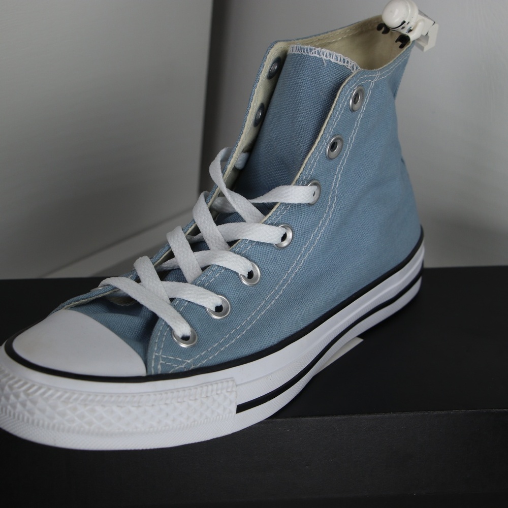 Sky Blue Classic Converse All Star High Tops - Picture 4 of 7